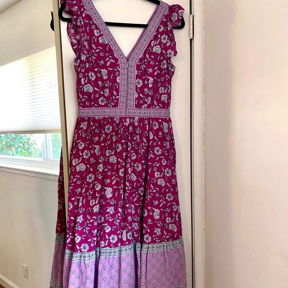 Floral purple maxi dress